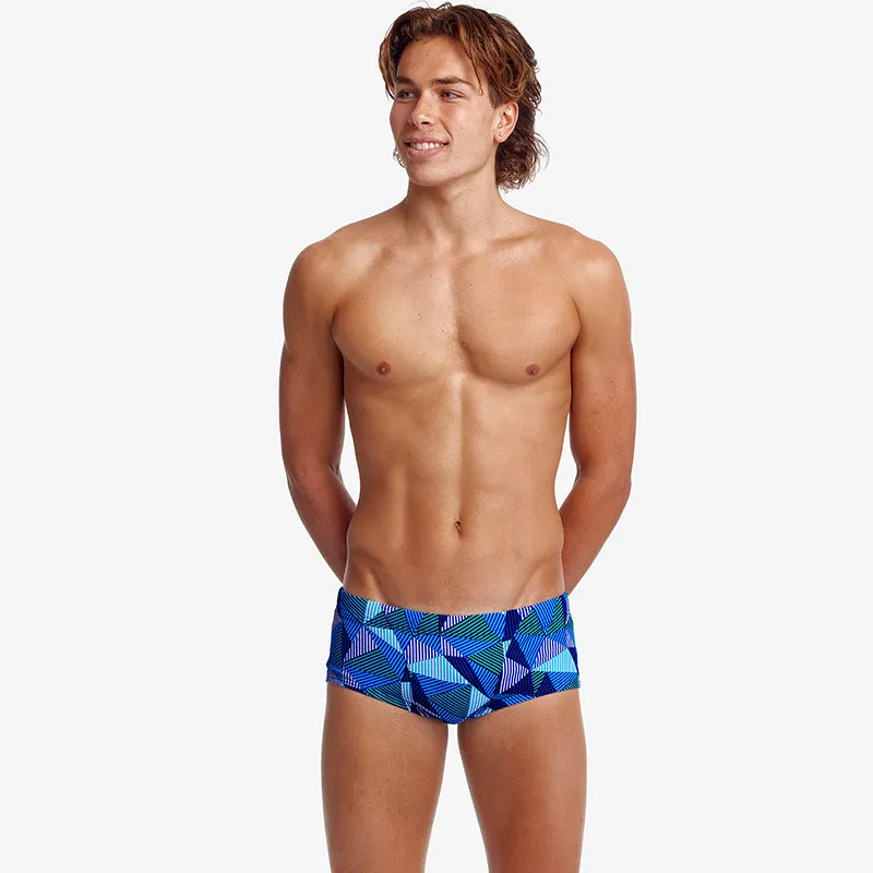 Funky Trunks - Blue Bars - Mens Classic Trunks