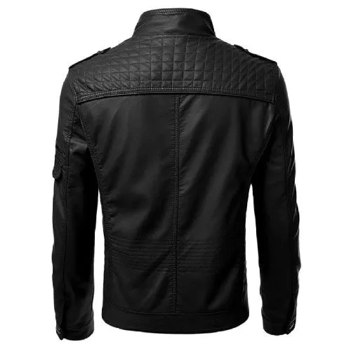 Men faux Leather jacket T11