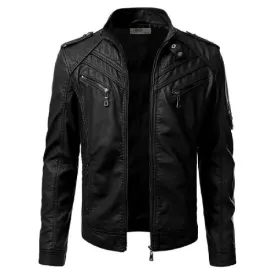Men faux Leather jacket T11