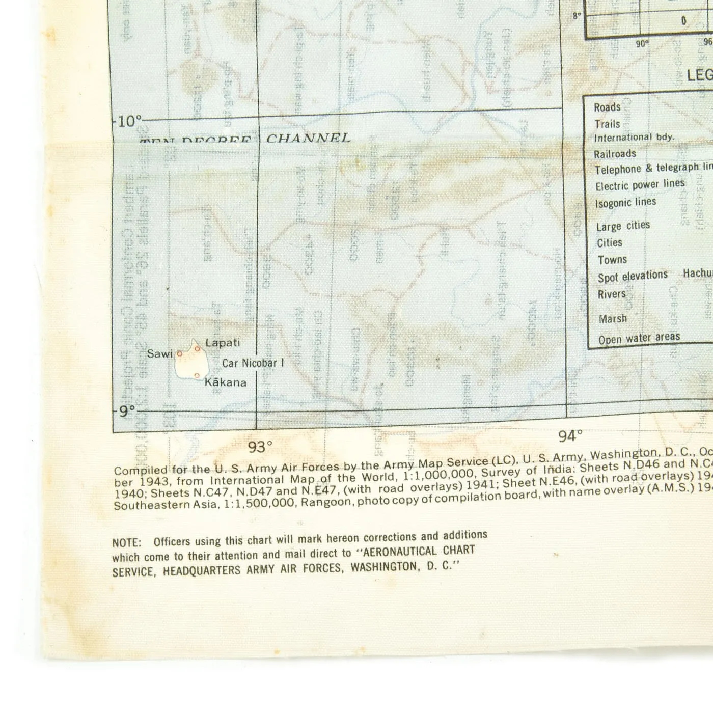 Original U.S. WWII USAAF Named Pacific Theater Blood Chit, Silk Map, Photo and Personal Memento Set
