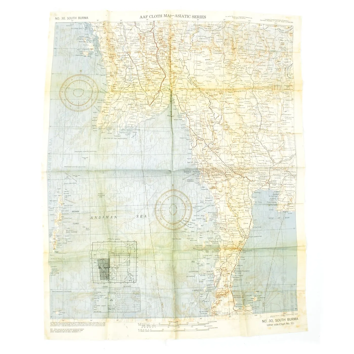 Original U.S. WWII USAAF Named Pacific Theater Blood Chit, Silk Map, Photo and Personal Memento Set