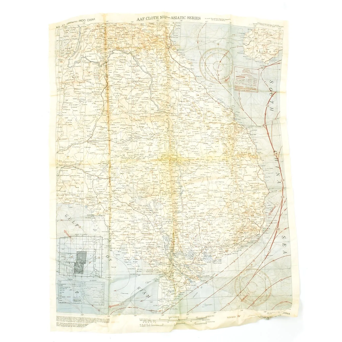 Original U.S. WWII USAAF Named Pacific Theater Blood Chit, Silk Map, Photo and Personal Memento Set