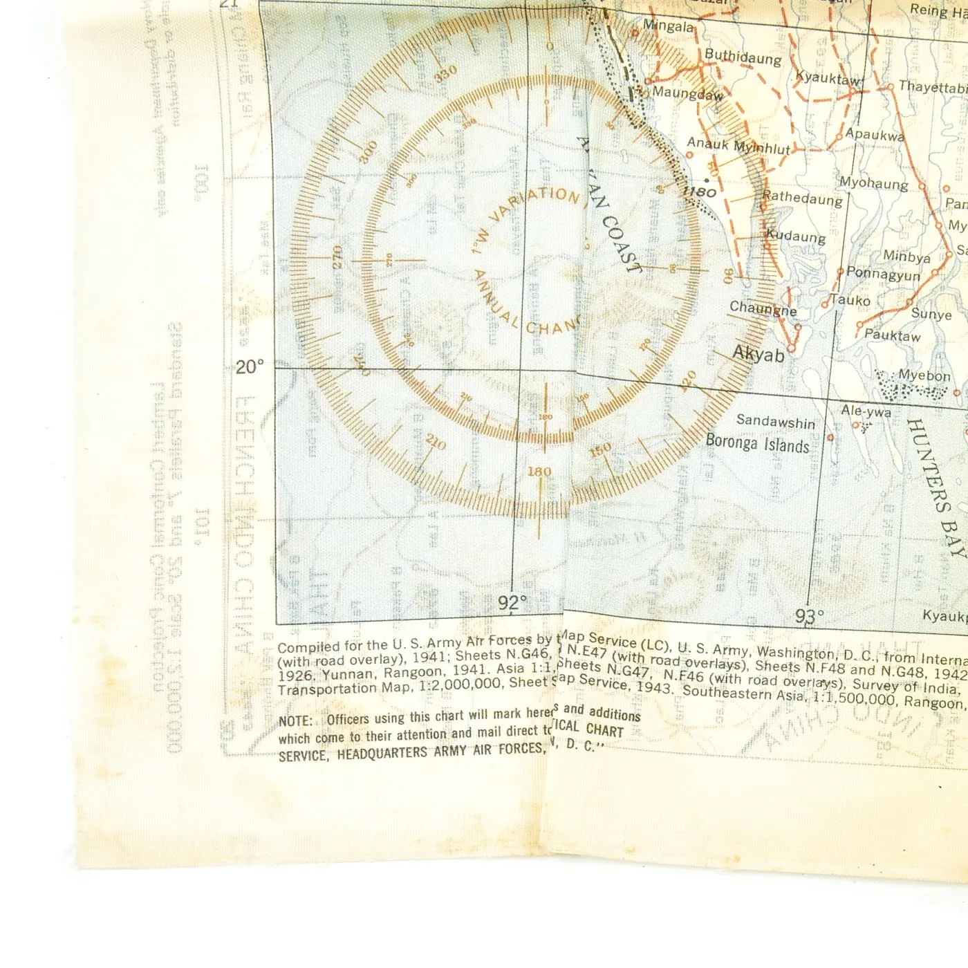 Original U.S. WWII USAAF Named Pacific Theater Blood Chit, Silk Map, Photo and Personal Memento Set