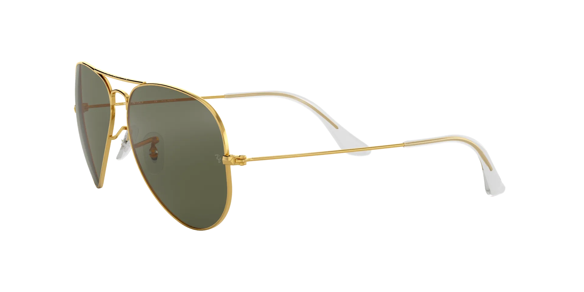 RAY BAN AVIATOR LARGE METAL GOLD | GREEN CLASSIC G-15 POLARIZED