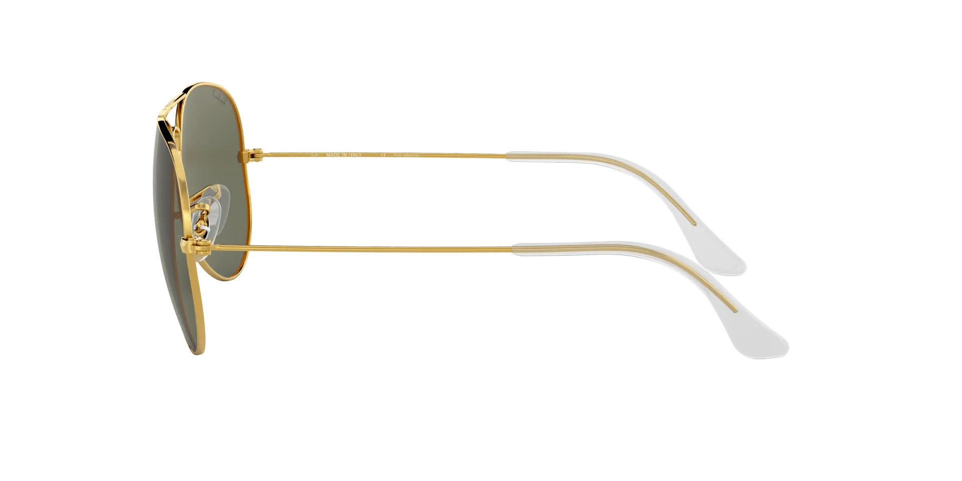RAY BAN AVIATOR LARGE METAL GOLD | GREEN CLASSIC G-15 POLARIZED