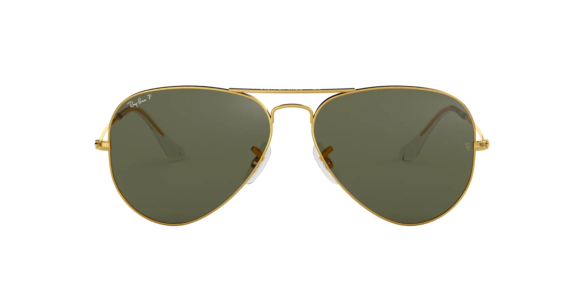 RAY BAN AVIATOR LARGE METAL GOLD | GREEN CLASSIC G-15 POLARIZED