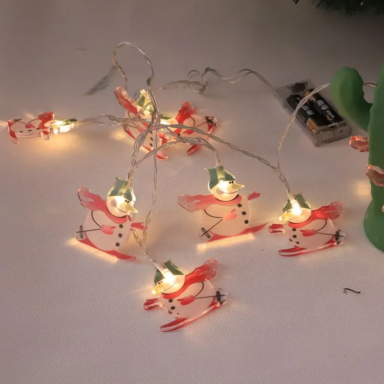 Room Christmas Battery LED Snowman Light String