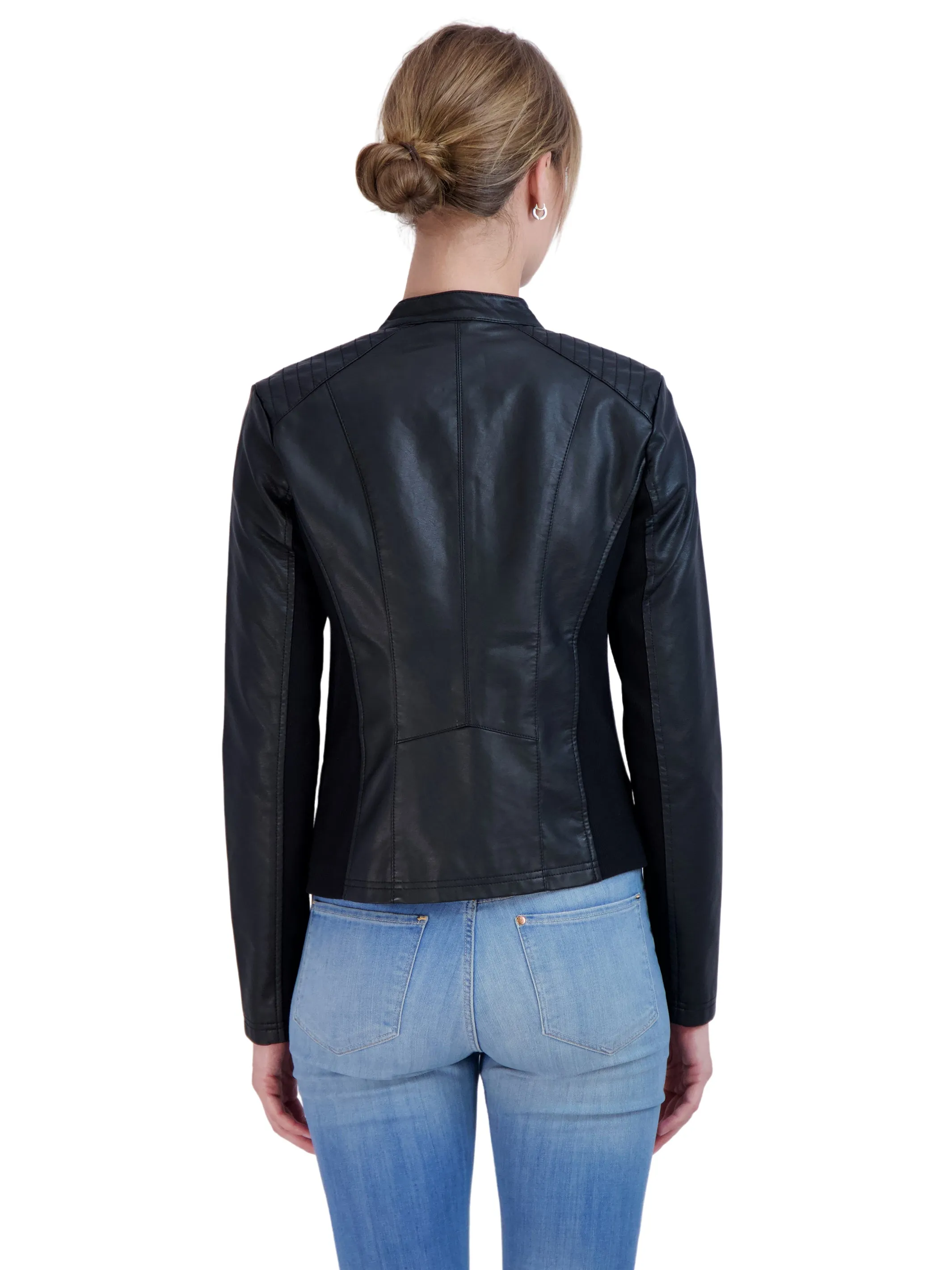 Sebby Collection Women's Faux Leather Jacket