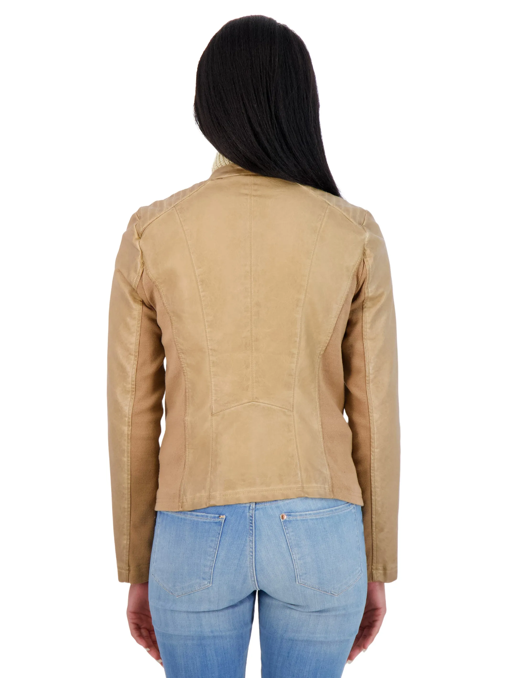 Sebby Collection Women's Faux Leather Jacket